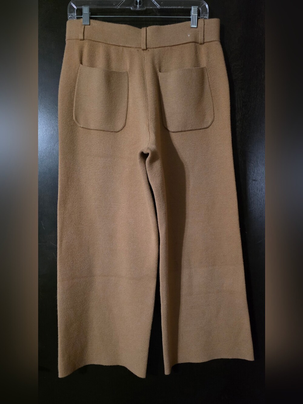 Maeve New Anthropologie Colette Knit Cropped Wide-Leg Pants in Camel Size SP - Picture 4 of 8